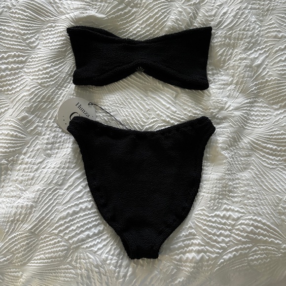 NEW! Hunza G Nicole Bikini - Black One Size - Picture 4 of 9